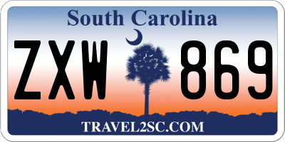 SC license plate ZXW869