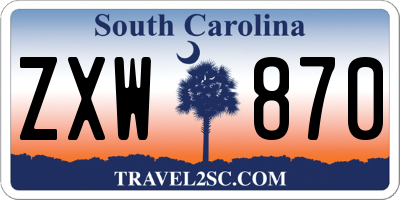 SC license plate ZXW870