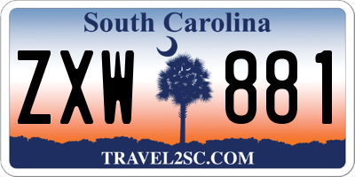 SC license plate ZXW881