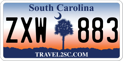 SC license plate ZXW883