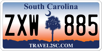 SC license plate ZXW885