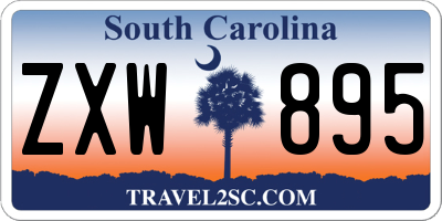 SC license plate ZXW895