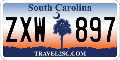 SC license plate ZXW897