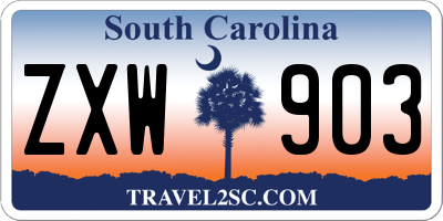 SC license plate ZXW903