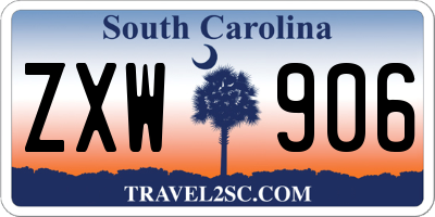 SC license plate ZXW906
