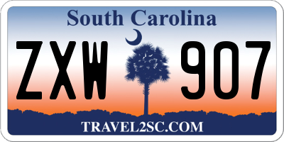 SC license plate ZXW907