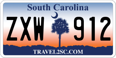 SC license plate ZXW912
