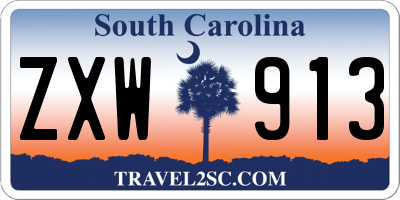 SC license plate ZXW913