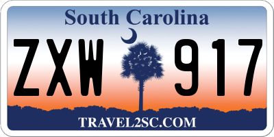 SC license plate ZXW917