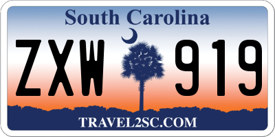 SC license plate ZXW919
