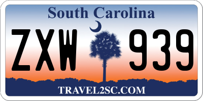 SC license plate ZXW939