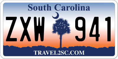 SC license plate ZXW941