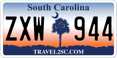SC license plate ZXW944
