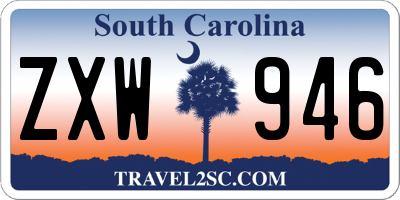 SC license plate ZXW946