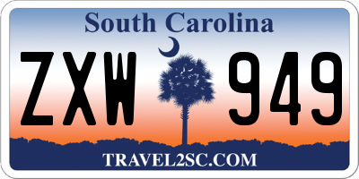 SC license plate ZXW949