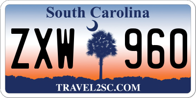 SC license plate ZXW960