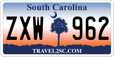 SC license plate ZXW962