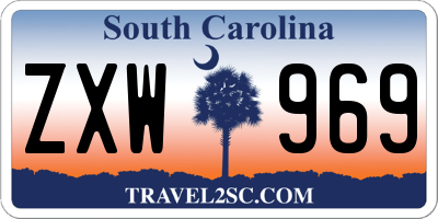SC license plate ZXW969