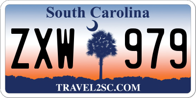 SC license plate ZXW979