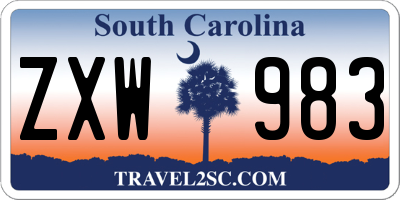 SC license plate ZXW983