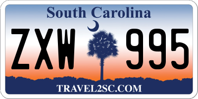 SC license plate ZXW995