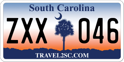 SC license plate ZXX046