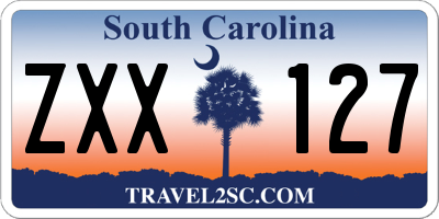 SC license plate ZXX127