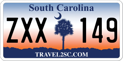 SC license plate ZXX149