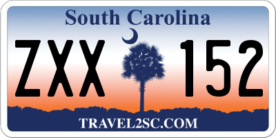 SC license plate ZXX152