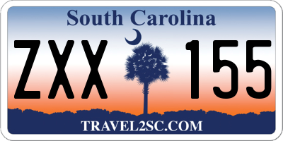 SC license plate ZXX155