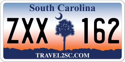SC license plate ZXX162