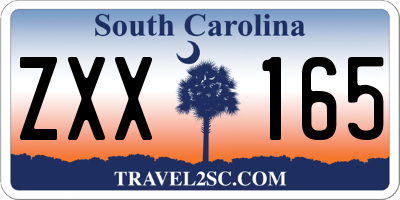 SC license plate ZXX165