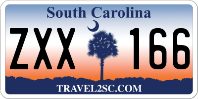 SC license plate ZXX166