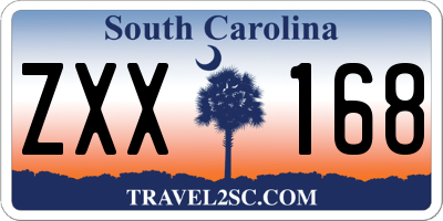 SC license plate ZXX168