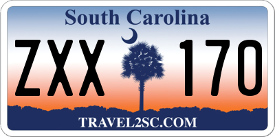 SC license plate ZXX170