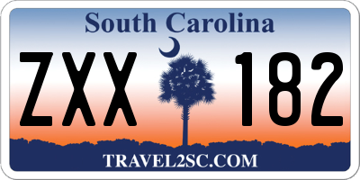 SC license plate ZXX182