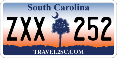 SC license plate ZXX252