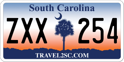 SC license plate ZXX254