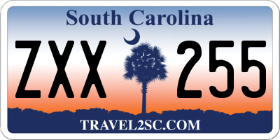 SC license plate ZXX255