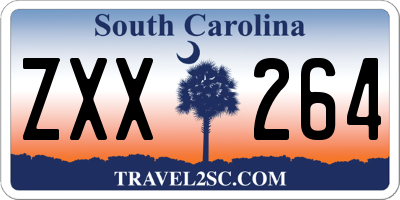 SC license plate ZXX264