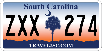 SC license plate ZXX274