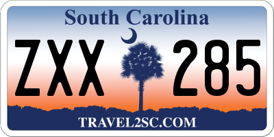 SC license plate ZXX285
