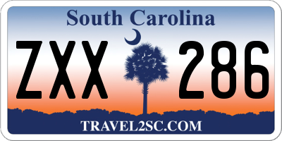 SC license plate ZXX286