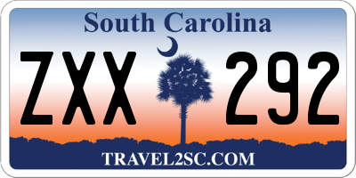 SC license plate ZXX292
