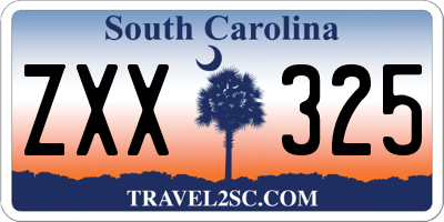 SC license plate ZXX325