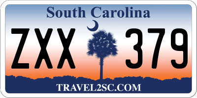 SC license plate ZXX379