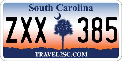 SC license plate ZXX385