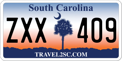 SC license plate ZXX409