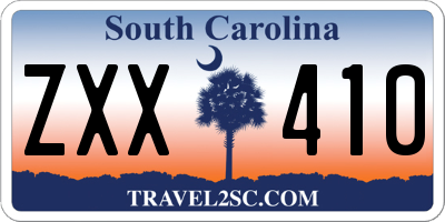 SC license plate ZXX410