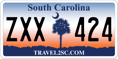 SC license plate ZXX424